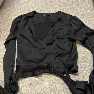 Abercrombie Satin Tie top